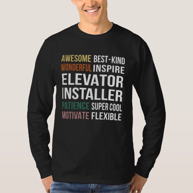 Camiseta Elevator Installer  Appreciation (Anverso)