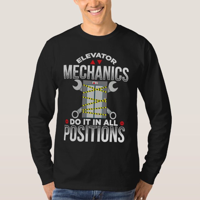 Camiseta Elevator Mechanic Elevator Technician Repairmen Ma (Anverso)