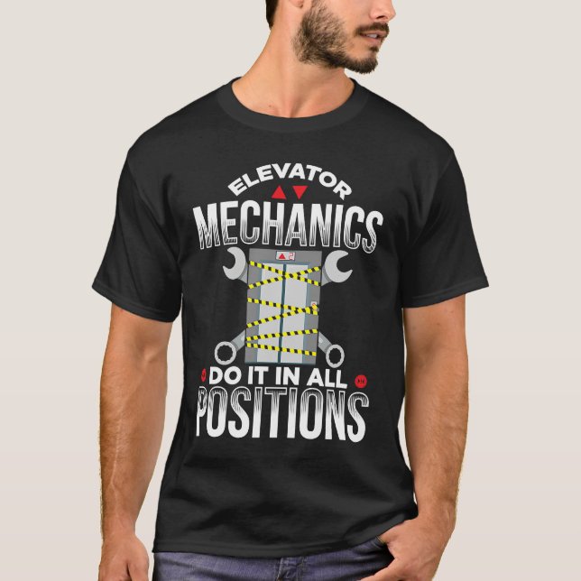 Camiseta Elevator Mechanic Elevator Technician Repairmen Ma (Anverso)