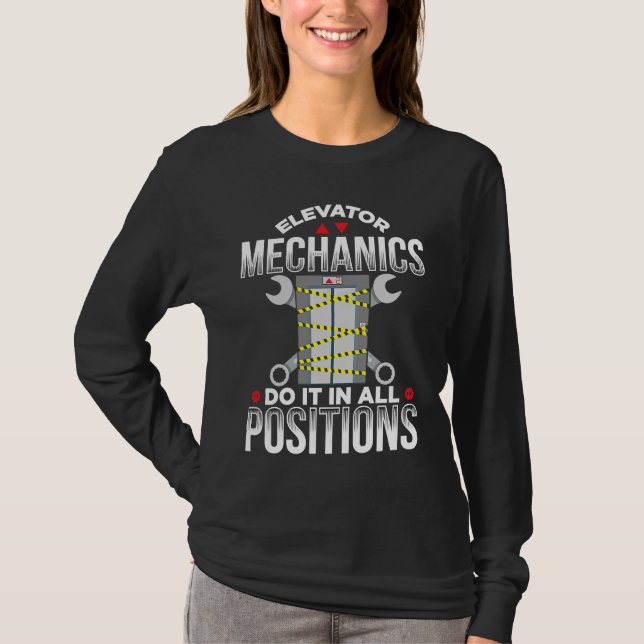 Camiseta Elevator Mechanic Elevator Technician Repairmen Ma (Anverso)