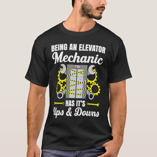 Camiseta Elevator Mechanic Elevator Technician Repairmen Ma (Anverso)
