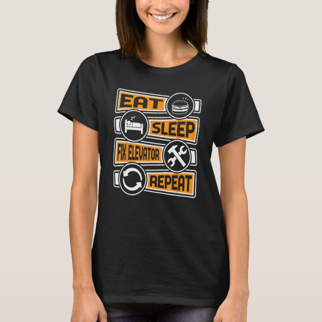 Camiseta Elevator Mechanic Maintenance Rate Technician 5 (Anverso)