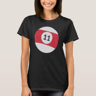 Camiseta Eleven, Equipo Número 11 Lucky Red Ball Billiards