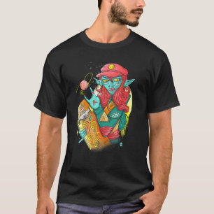 Camiseta Elf Con Retro Gráfico De Skateboard