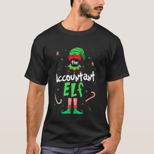 Camiseta Elf, Contable, Navidad, Navidades Coincidiendo Con (Anverso)