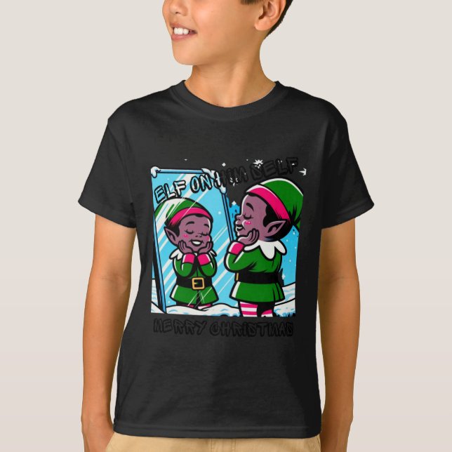 Camiseta Elf En Sí Mismo, El Personalizado Elf Se Agarró A  (Anverso)