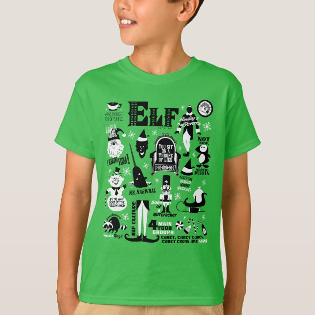 Camiseta Elf Icons and Movie Quotes (Anverso)