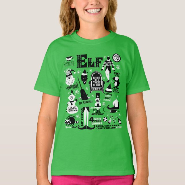 Camiseta Elf Icons and Movie Quotes (Anverso)