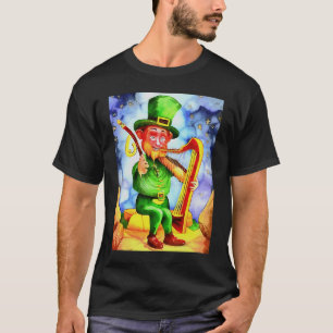 Camiseta Elf irlandés con violín y arpa