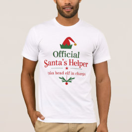 Camiseta Elf. jefe auxiliar oficial de Santa