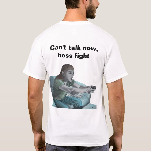 Camiseta Elf Jugando Videojuego Fantasy Art T-Shirt (Reverso)