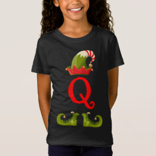 Camiseta Elf Monograma Q inicial Corte Matanza Familia Cris