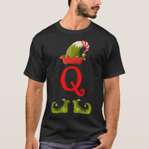 Camiseta Elf Monograma Q inicial Corte Matanza Familia Cris