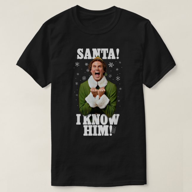 Camiseta Elf Santa I lo conoce (Diseño del anverso)