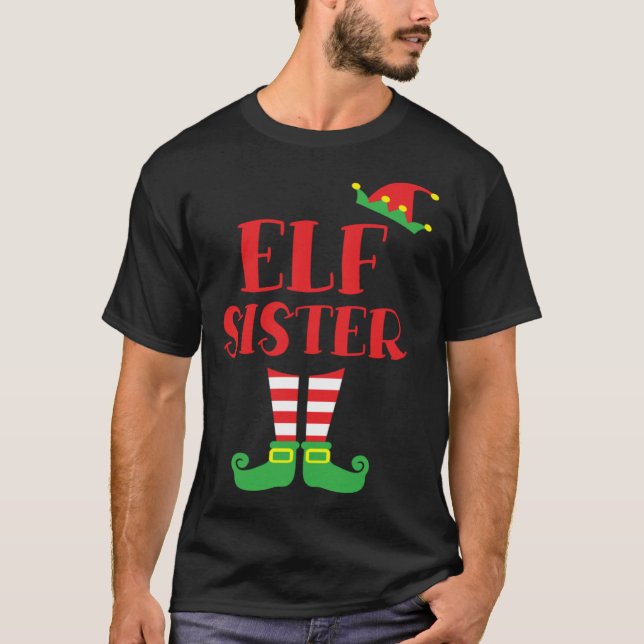 Camiseta Elf Sister Christmas Time Brother Sister (Anverso)