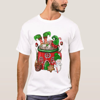 Camiseta Elf Snowman de la Copa del Café