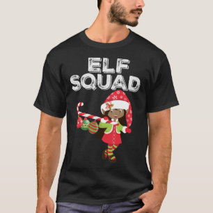 Camiseta Elf Squad Chica a la broma afroamericana