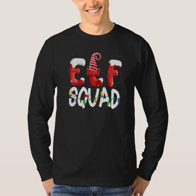 Camiseta Elf Squad Christmas Matching Family Toddler Boy Gi (Anverso)