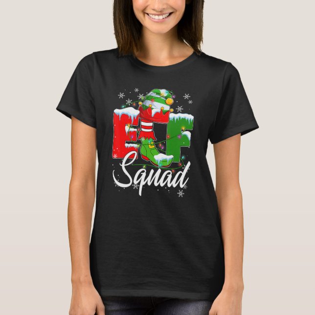 Camiseta Elf Squad Elves  Family Matching Merry Christmas P (Anverso)