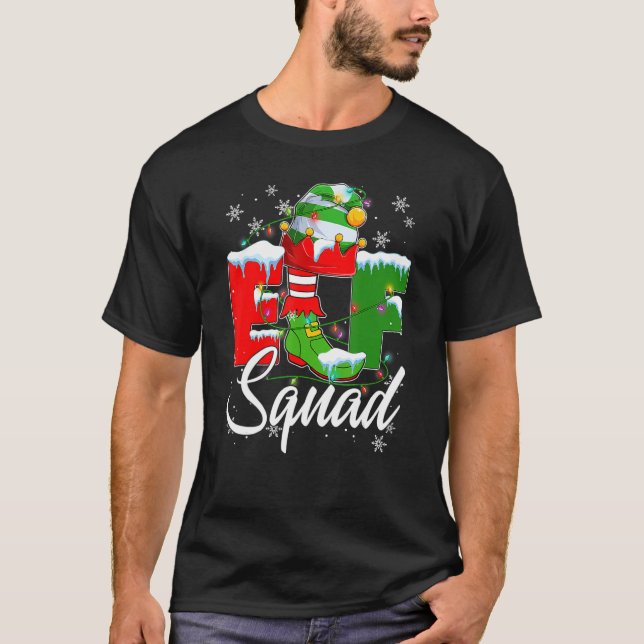 Camiseta Elf Squad Elves  Family Matching Merry Christmas P (Anverso)