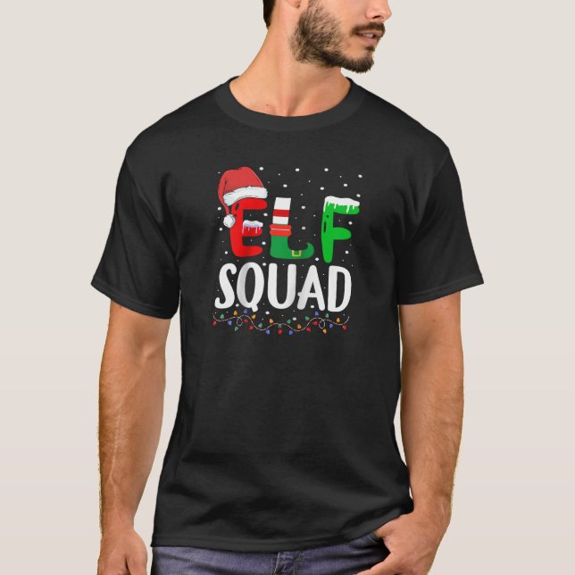 Camiseta Elf Squad Family Matching Group Funny Christmas El (Anverso)