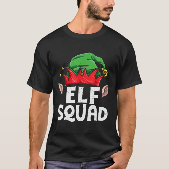 Camiseta Elf Squad Funny Elf Navidades de familia coinciden (Anverso)