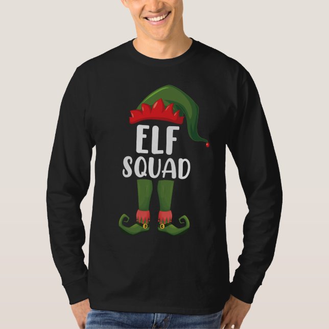Camiseta Elf Squad Funny Familiar Coincidiendo con Navidade (Anverso)