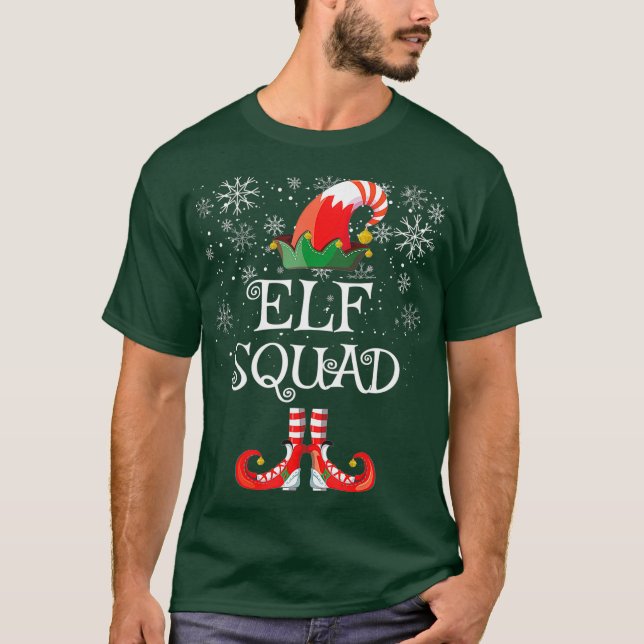 Camiseta Elf Squad Shirt Gift Funny Family Mating (Anverso)