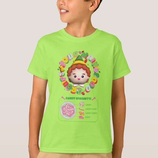 Camiseta Elf the Movie | Cuatro grupos principales de alime (Anverso)