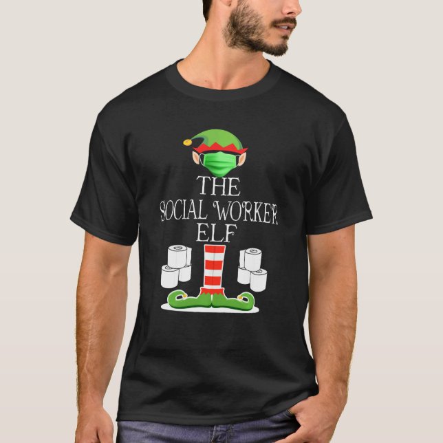 Camiseta Elf, trabajador social, usando papel higiénico de  (Anverso)