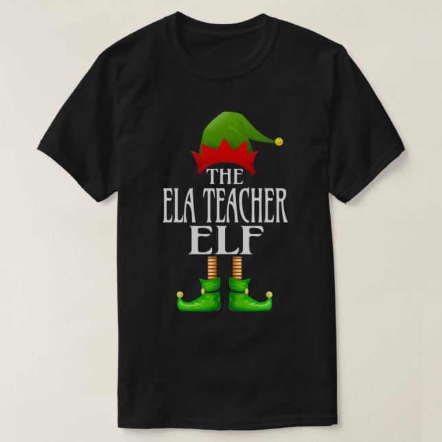 Camiseta Elf Xmas, profesora de ELA, grupo C de coincidenci (Diseño del anverso)