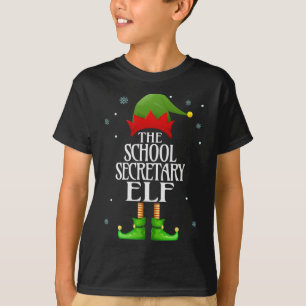 Camiseta Elf Xmas, Secretario Escolar, Divertida Familia Co