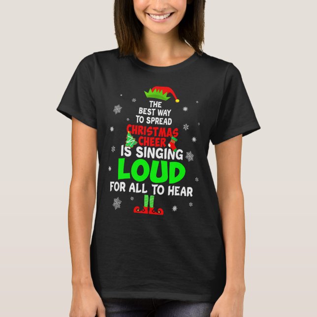 Camiseta Elf Xmas The Way To Spread Christmas Cheer Men Wom (Anverso)