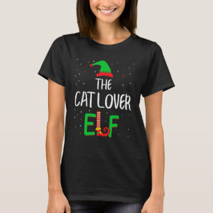 Camiseta Elfo Amante de Gatos Familia Pareo Navideño Pjs Di