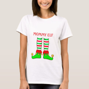 Camiseta Elfo de mamá moderno de Navidad