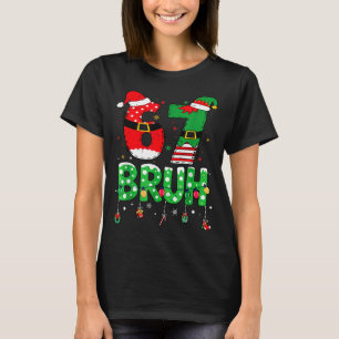Camiseta Elfo de Santa divertido 67 Bruh Meme de Navidad Se