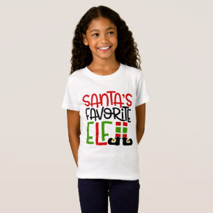 Camiseta Elfo favorito de Santa Navidad Fiesta Familiar Div