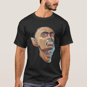 Camiseta Elfo gótico oscuro rostro retrato folklore elfos f