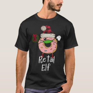Camiseta Elfo Minorista Cuarentena Elfo de Navidad Donut 2