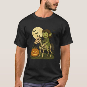 Camiseta Elfo Oscuro Duende Niño Troll Montando Caballo Esq