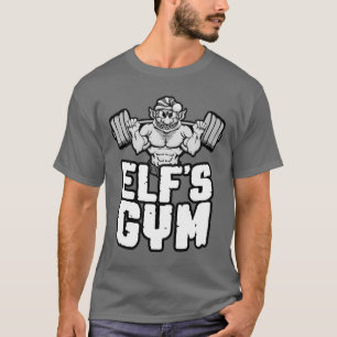 Camiseta Elfs Gym Squat Leg Day Bodybuilder Navidades Worko