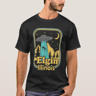 Camiseta Elgin Illinois Ufo Alien Hunter Orgullo Estatal de