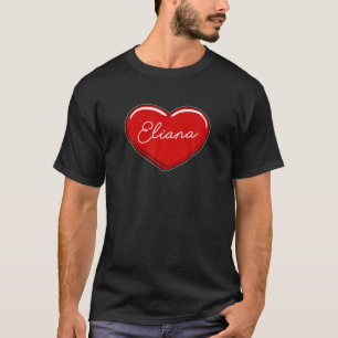 Camiseta Eliana, corazón dibujado a mano - Corazones de nom