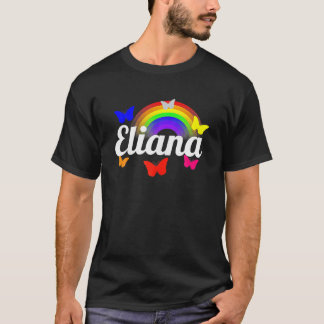 Camiseta Eliana Nombre Introducción Kidcore Rainbow Hello K