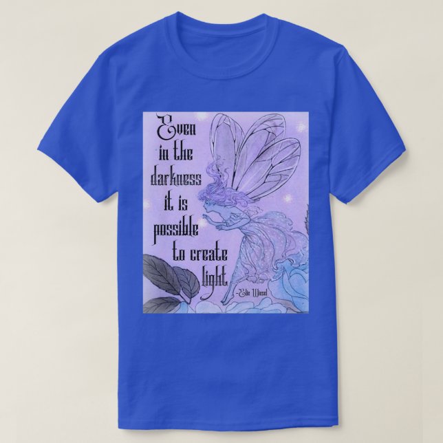 Camiseta Elie Wiesel Cita con luz natural y mágica o (Diseño del anverso)