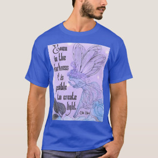 Camiseta Elie Wiesel Cita con luz natural y mágica o