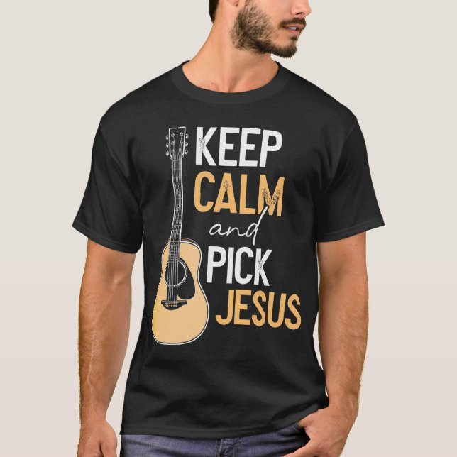 Camiseta Elige a Jesús Cristiano Bass Guitar Player Músico (Anverso)