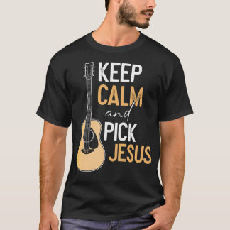 Camiseta Elige a Jesús Cristiano Bass Guitar Player Músico 