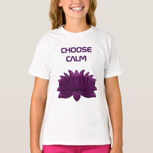 Camiseta Elige Flor de Loto Púrpura Tranquila