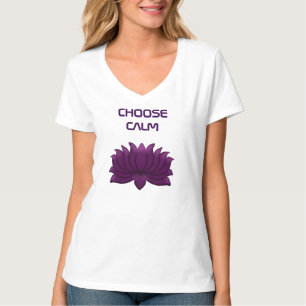 Camiseta Elige Flor de Loto Púrpura Tranquila